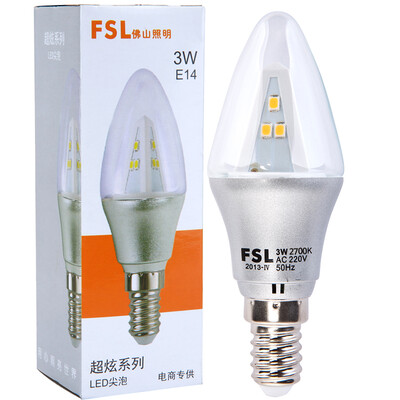 

Супермаркет] [Jingdong FSL (FSL) Светодиодные свечи лампы 3W Crystal Clear E14 Свеча 2700K теплый белый серебро ослепляют означает свечи 2