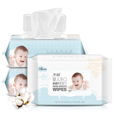 

Child early baby wipes baby hand soft wipes 90 pieces 3 packs