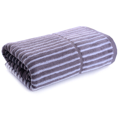 

Ji Bai pure cotton yarn-dyed multi-arm cut leather anti-bacterial towel gray 70 140cm 380g article