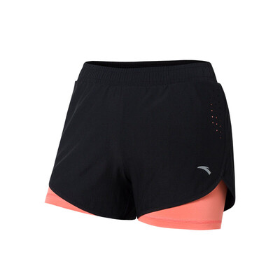 

Anta (ANTA) pants 96727301 woven lightweight breathable perspiration sports pants base black / soft pink -4 XL / 175