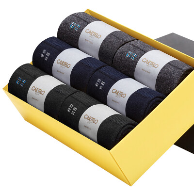 

Jingdong supermarket card emperor music crocodile CARTELO cotton men socks comfortable breathable socks men in the tube socks 6 double gift box mixed color uniform