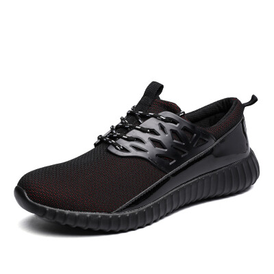 

Yee Chi EGCHI casual shoes men sports knitting light jogging shoes men male 911 black 40