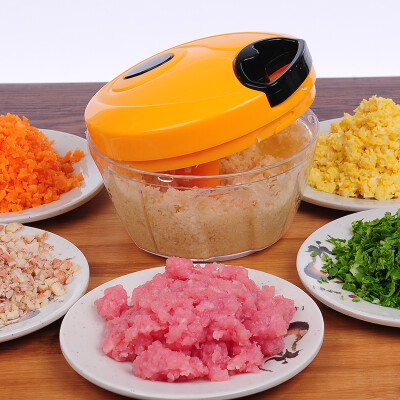 

The United States of the deduction kitchen multi-functional vegetable chopper mini grinder auxiliary food machine orange 500ML3 knife