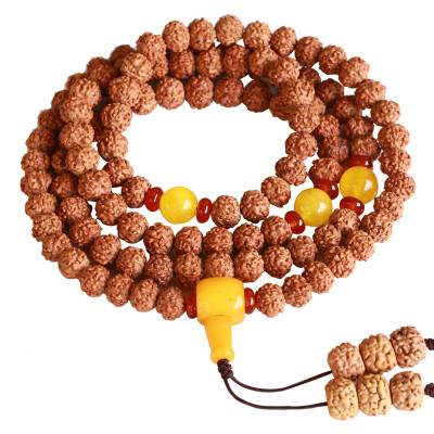 

Wenwantianxia red scarf five King Kong Bodhi high oil and high density 108 men and women models beads bracelet beeswax