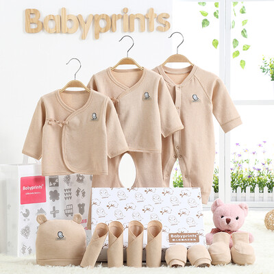 

Babyprints baby clothes newborn gift box color cotton 13 suit