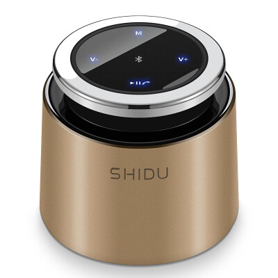 

Десять градусов (ShiDu) SD-T2 Bluetooth спикер Цинковый сплав Беспроводной громкоговоритель Bluetooth Аудио Малый громкоговоритель Сабвуфер Портативная мини-мини-мини-Sonic Small Steel Gun Gold