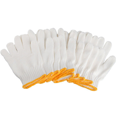 

New Yue Chang Hui labor insurance gloves thicken plus cashmere wear white hand gloves cotton gloves factory work gloves men and women / 12 B11409