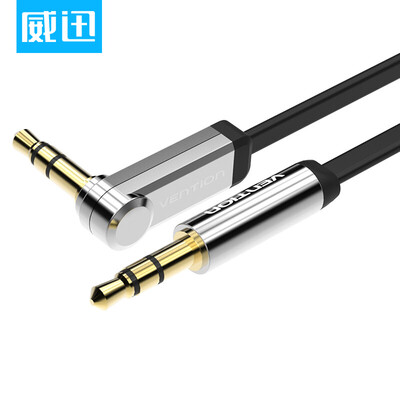 

Weining VENTION car with AUX audio cable car 35mm public on the public stereo cable laptop phone audio box 1 meter black VAB-B03-B100