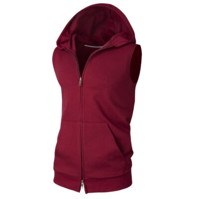 

2016 New men fashion sleeveless hoodie