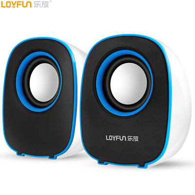 

Loyal LOYFUN I80 Mini Speaker Multimedia Notebook Desktop Computer Desktop Sound Colorful Glare Mobile Phone Portable Subwoofer Blue