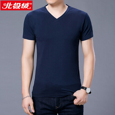 

Polaris cashmere Bejirog T-shirt Men's summer casual short-sleeved T-shirt 17001BJ1730 treasure blue