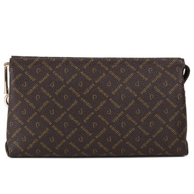 

Pierre Cardin pierrecardin ladies bag Europe&the United States tide hand bag long wallet multi-functional handbags female votes folder P6C254179-68Q brown trumpet