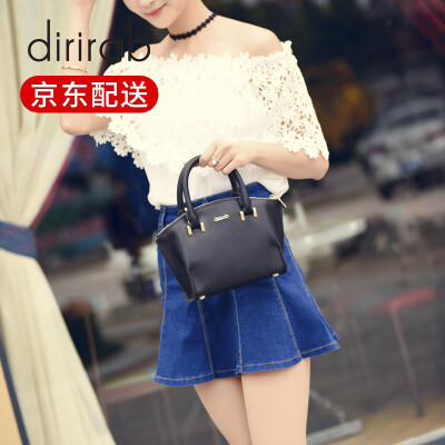 

Dirirab Leather women's little handbag cowhide ladies shoulder diagonal cross bag ear wings package simple new