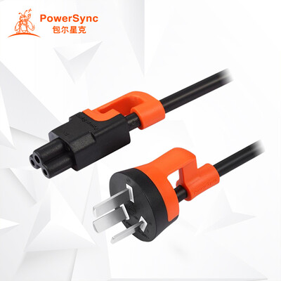 

(PowerSync) PWC-KNB150 Lenovo ASUS Dell HP notebook adapter power cord anti-swing plum blossom head three holes straight 1.5 meters