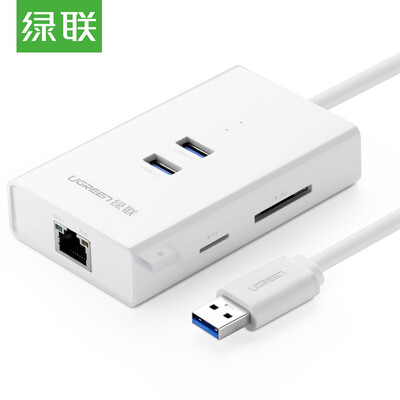 

Зеленый (UGREEN) Интерфейс USB для RJ45 кабеля USB3.0 Гигабитная проводная карта Конвертер сетевого портативного компьютера Apple Mac Устройство чтения карт Splitter Расширение USB 20248