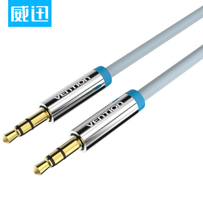 

Wei Guan VENTION AUX audio line car with 35mm public stereo cable connection phone flat panel car audio 3 m ice blue P350AC300-S