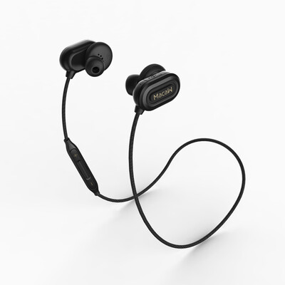 

Macaw T1000 Wireless Sports Stereo Bluetooth Headset Music In-Ear Threaded Bluetooth 41 Universal Dark Black