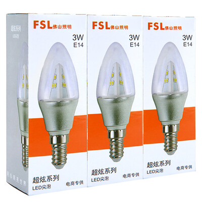 

Супермаркет] [Jingdong FSL (FSL) LED лампа E14 маленький рот свеча 3W 6500K дневного света на ближний свет прозрачный серебра загр