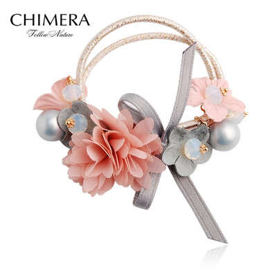 

Chimera (CHIMERA) hair ornaments headdress flower mood fabric flowers hair ring head rope tendons pink