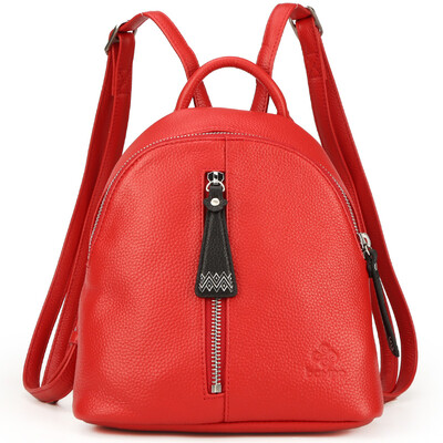 

Banpo decorated family bampo first layer of leather bag shoulder bag female simple fashion original personality backpack sweet wild girlfriend girlfriend gift D620116030630 red