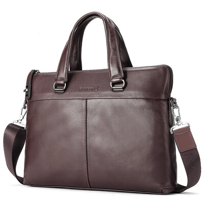 

Playboy PLAYBOY first layer cowhide shoulder Messenger bag cowhide male bag leisure business briefcase PBG7101-4C brown