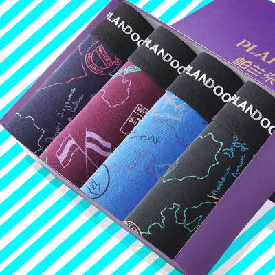 

Palando PLANDOO men&39s underwear 4 cotton fashion printing men&39s underwear P034 mixed color XXL