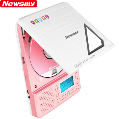 

Newman Newsmy CD-L100 lithium version of the CD learning machine audio speakers repeat machine Walkman portable card mp3 player recorder support U disk TF card pink