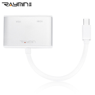 

Rui Ming LA279201AL Apple Mini DP to VGA HDMI Combo Converter Lightning Interface Mini Mini Displayport Adapter Silver