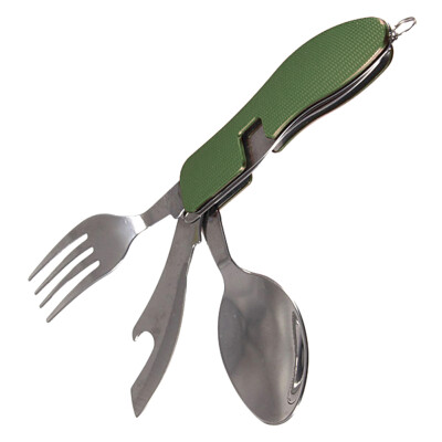 

MyMei 1Pcs 4 In 1 Multi-function Fork Spoon Knife Outdoor Camping Open