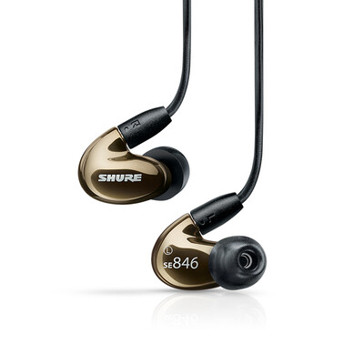 

Shure Shure SE846-БНЗЫ четыре единицы перемещения железа HiFi Флагманского профессиональных слушатели уха наушники поток и бронзы