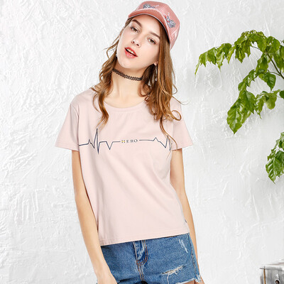 

Red bean IDF women&39s simple style short-sleeved T-shirt female FTD7103B 90 black 165 88A