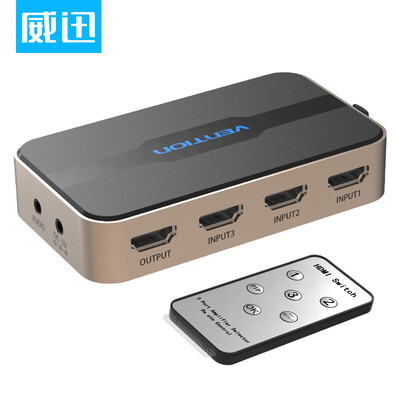 

Weining VENTION HD HDMI switch 3 into a out hdmi splitter 14 version of three into a computer box then TV monitor 4K 2k soil Hao gold VAA-S20