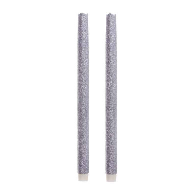 

12 Inches Melted Led Taper Candles with Timer,Battery Operated,Pack of 2
