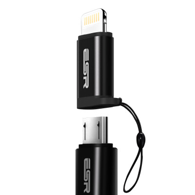 

Адаптер Micro USB/Lightning ESR черный