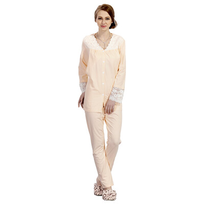 

Pui Mami Mimi Yibi Pregnant Women Lace Pajamas Home Service Sugar Set B7072 Apricot 170 (XL)