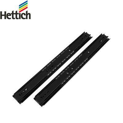 

Hettich drawer track slide rails locker cabinets three rail track chute silence thickened 22 inch black one pair 2