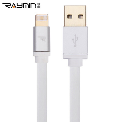 

Rui Ming SJ015-0100 Apple двухсторонний USB-кабель для зарядки кабеля питания для iphone6 ​​/ PLUS ipad и другого белого магниевого сплава 1 м