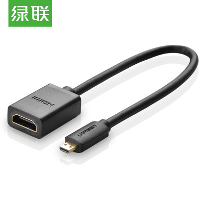 

Green Alliance UGREEN Mini HDMI to HDMI cable to the public high-definition data conversion line camera TV projector display cable black 20137