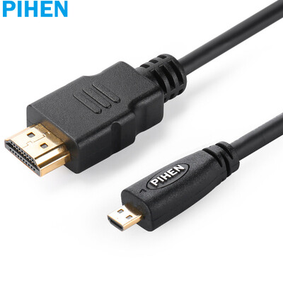 

(PIHEN) PH-ZHX019 Микро HDMI-HDMI Микро-HDMI кабель данных высокой четкости плоское соединение Телевизор мини-кабель для преобразования HDMI 1 метр