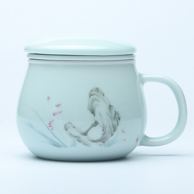 

Changnan cup with a cup of ceramic cups to filter tea cups Jingdezhen office cups