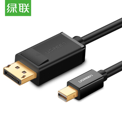

Зеленый Альянс (UGREEN) Mini DP to DP кабель 4K HD DisplayPort для подключения молнии к подключению к компьютеру Apple Mac затем проектор 3 метра черный 10434