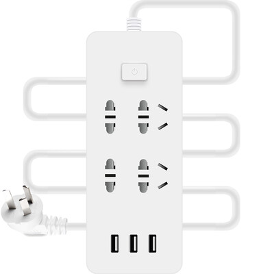 

Intel Etman 18 m USB power converter white four three USB plug socket master control switching power supply converter