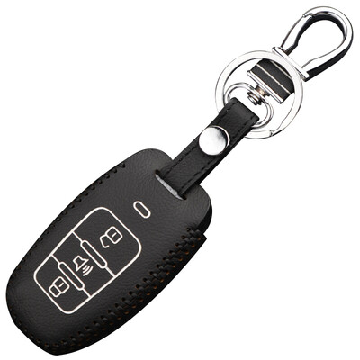 

Huashi Great Wall Harvard H2 key bag hand sewing smart three-key black modified car keychain special Haval key sets accessories