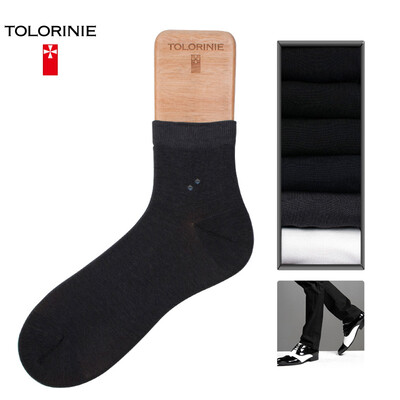 

[Jingdong supermarket] TOLORINIE business men socks Tencel jacquard cotton socks four season socks 6 double installed K7097