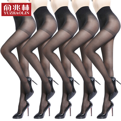 

[Jingdong supermarket] Yu Zhaolin [5] stockings women thin through the hook silk thread 15D women's stockings sexy women's pantyhose black 5 double