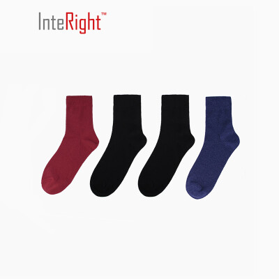 

INTERIGHT men solid color in the tube four pairs of gift box loaded three-color