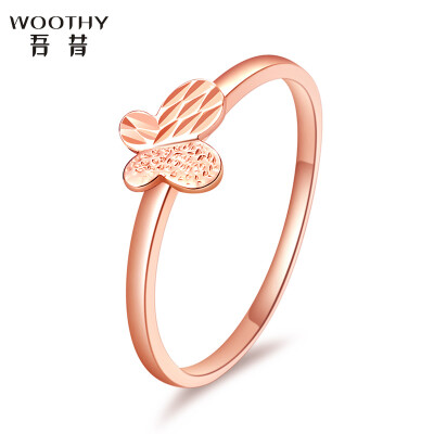 

I am the jewelry 18K gold simple butterfly ring 15