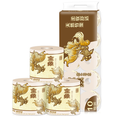

Goldfish brand GOLDFISH toilet paper natural bamboo pulp paper 4 layer 160 section 10 volumes