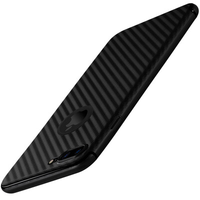 

BIAZE Apple Plus 7 Plus 8 Plus Phone Case iPhone7 Plus 8 Plus Case All-in-One Silicone Anti-Washed Soft Case Carbon Cushion JK80-Black