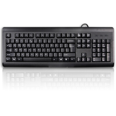 

Shuangfeiyan A4Tech KB-8A waterproof wired keyboard wired keyboard computer keyboard notebook keyboard USB interface